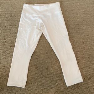 Lululemon white cropped nylon leggings